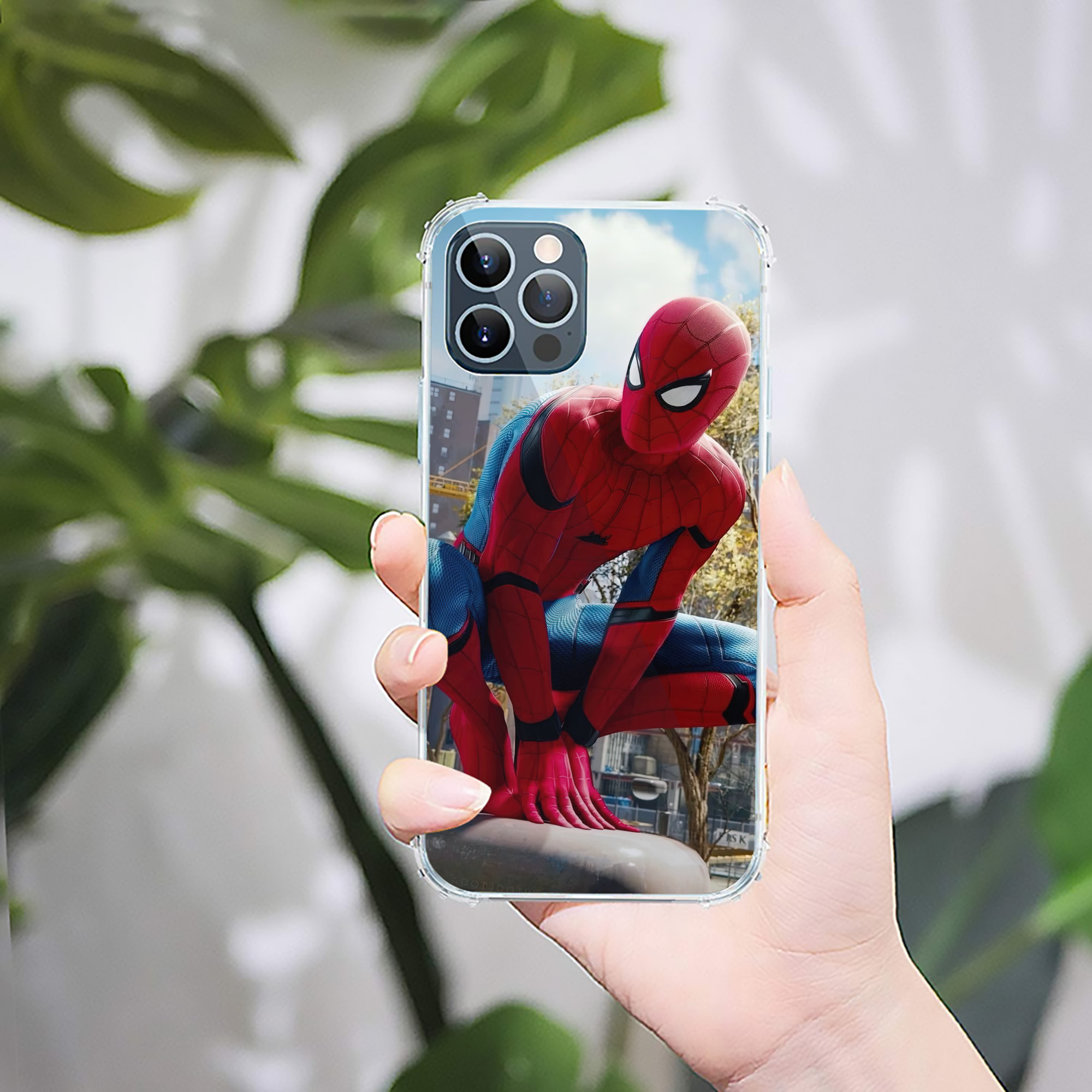（画像用） Spider Man スパイダーマン 【iPhone 12シリーズ対応】透明スマホケース（クリアソフトケース）